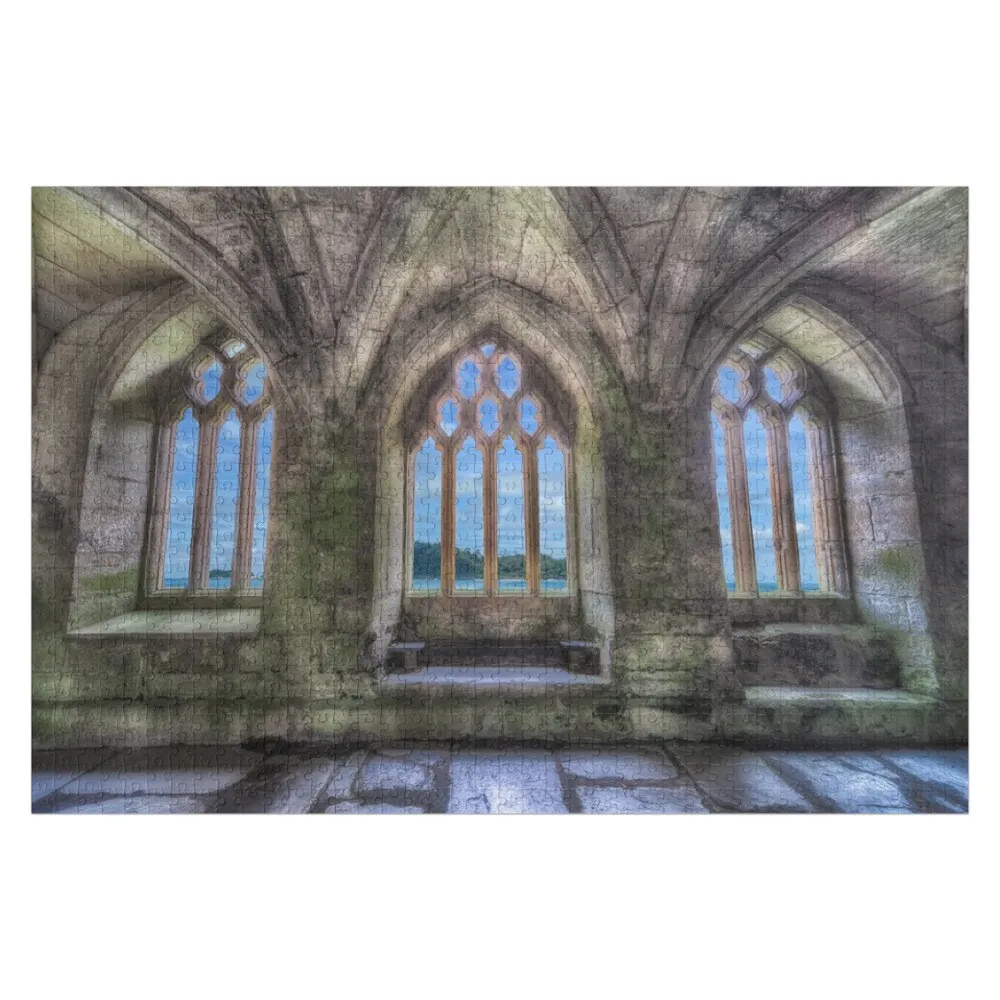 Пазл Valle Crucis Abbey Windows, персонализированный для детей, персонализированный пазл с персонализированной фотографией