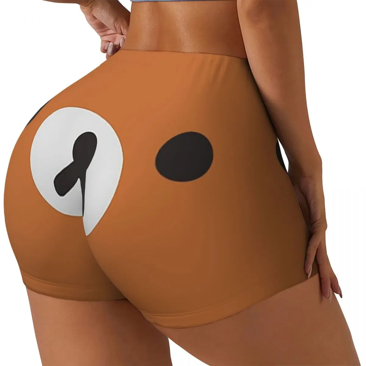 

Женские шорты для бега в тренажерном зале Rilakkuma Bear Face, спортивные шорты для волейбола, байкера, йоги