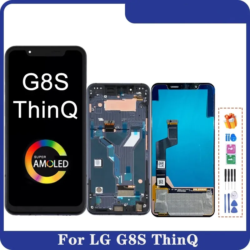 

6,21 "AMOLED для LG G8S ThinQ ЖК-дисплей с сенсорным экраном в сборе для LM-G810 LMG810 LMG810EAW Замена ЖК-дигитайзера