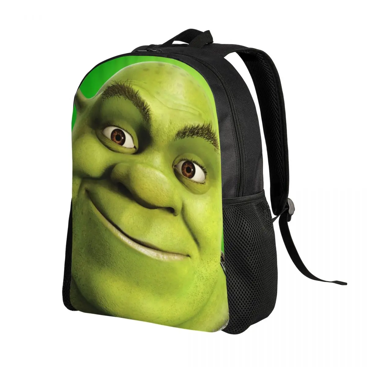 Custom 3D Printing Shreks Head Backpack for Boys Girls School College Travel Bags Men Women Bookbag Fits 15 Inch Laptop