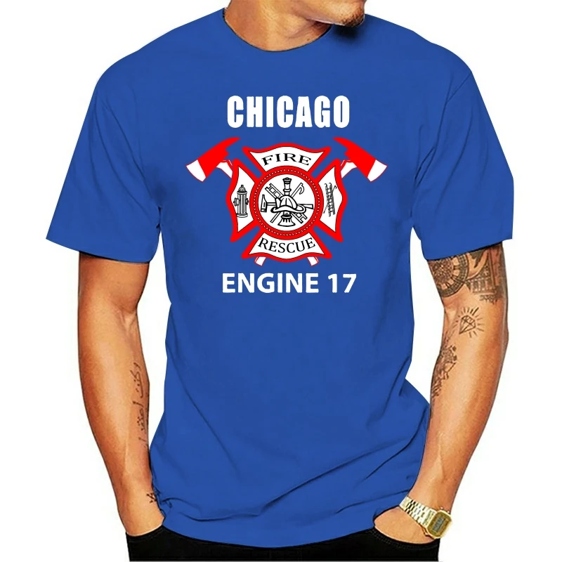 NEW Chicago Engine 17 Fire Department Firefighter Duty Shirt Rescue T-shirt