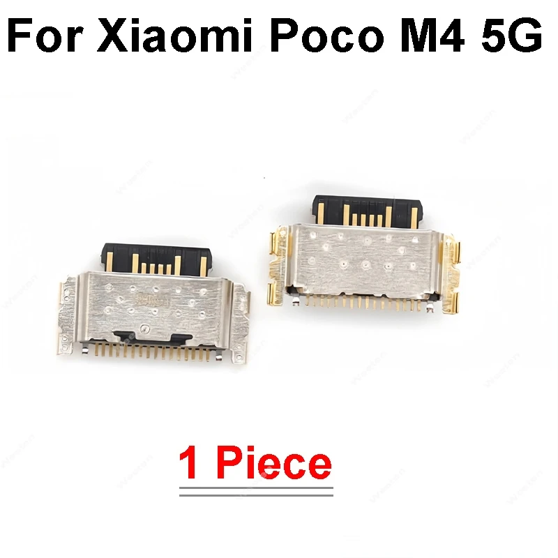 10Pcs USB Port Connector For Xiaomi Poco X4 X5 M4 M5 F5 Pro GT 4G 5G Jack Dock Contactor Cell Phone Small Parts Replacement