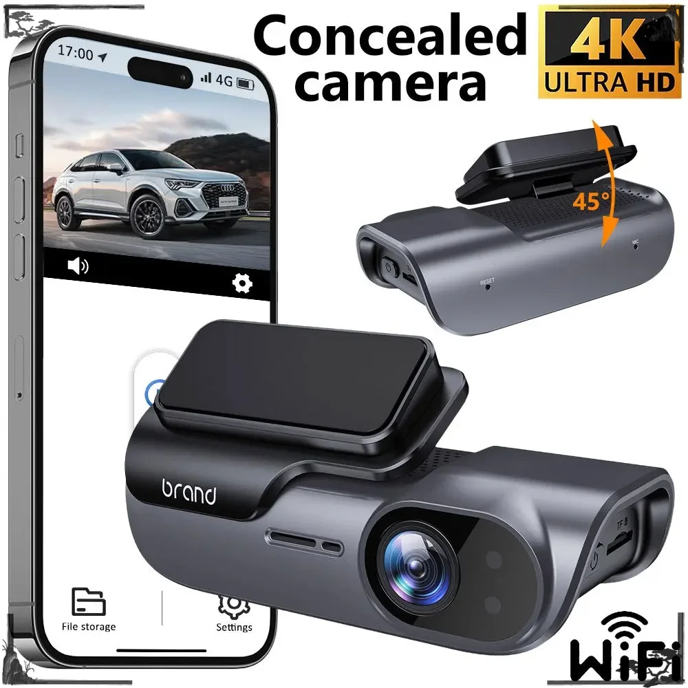 

Автомобильный видеорегистратор HONG TONG 4K UHD с Wi-Fi, углом обзора 170° ° Широкоугольный объектив