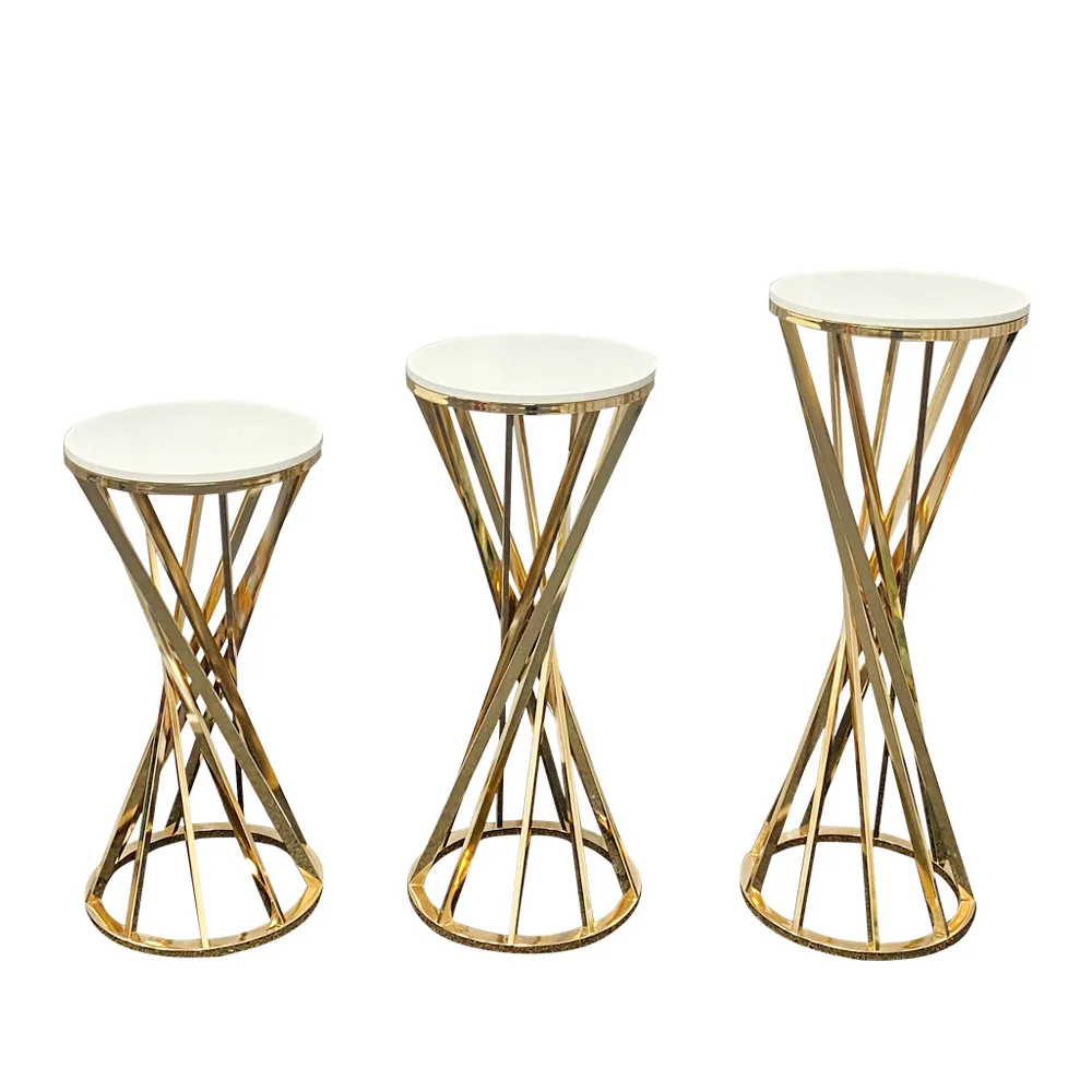 Fabrik vor Ort, schnelle Lieferung, kleiner Taillentisch, Demontage und Montage, kleine Größe, galvanisiertes Gold