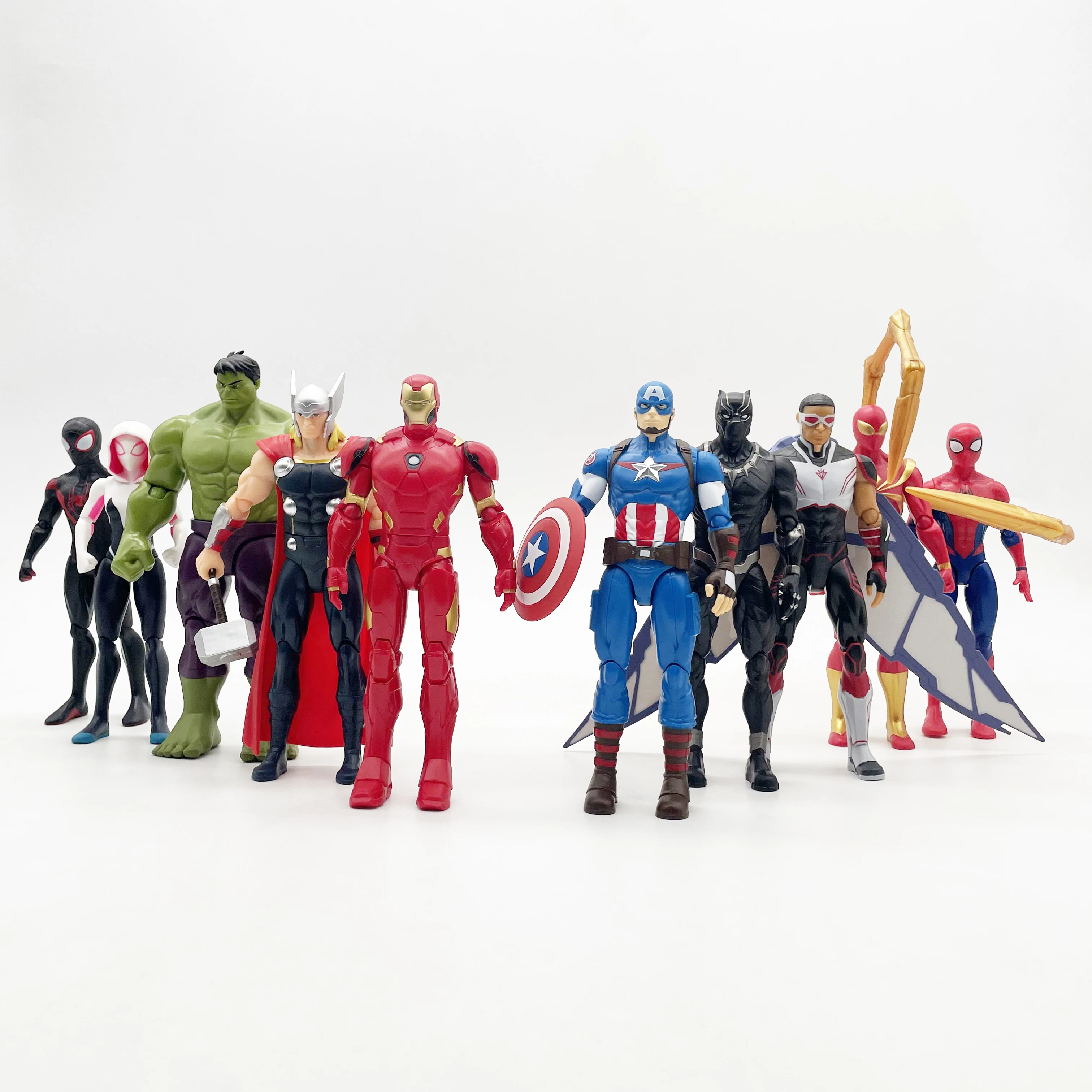 

Серия ZD Marvel Avengers Heroes: Железный человек, Человек-паук, Халк, 7-дюймовые фигурки, декоративные украшения, коллекционные игрушки, модели