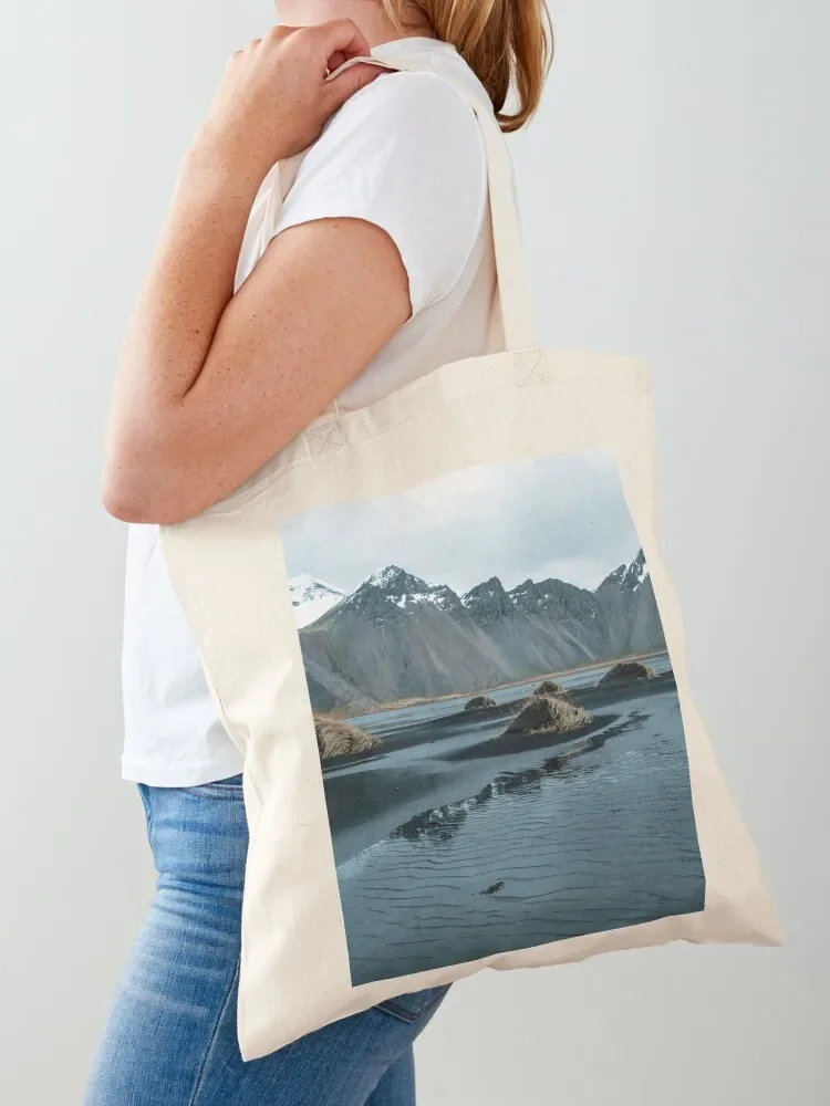 Vestrahorn Mountains south coast of Iceland Tote Bag tote bag screen reusable shopping bag