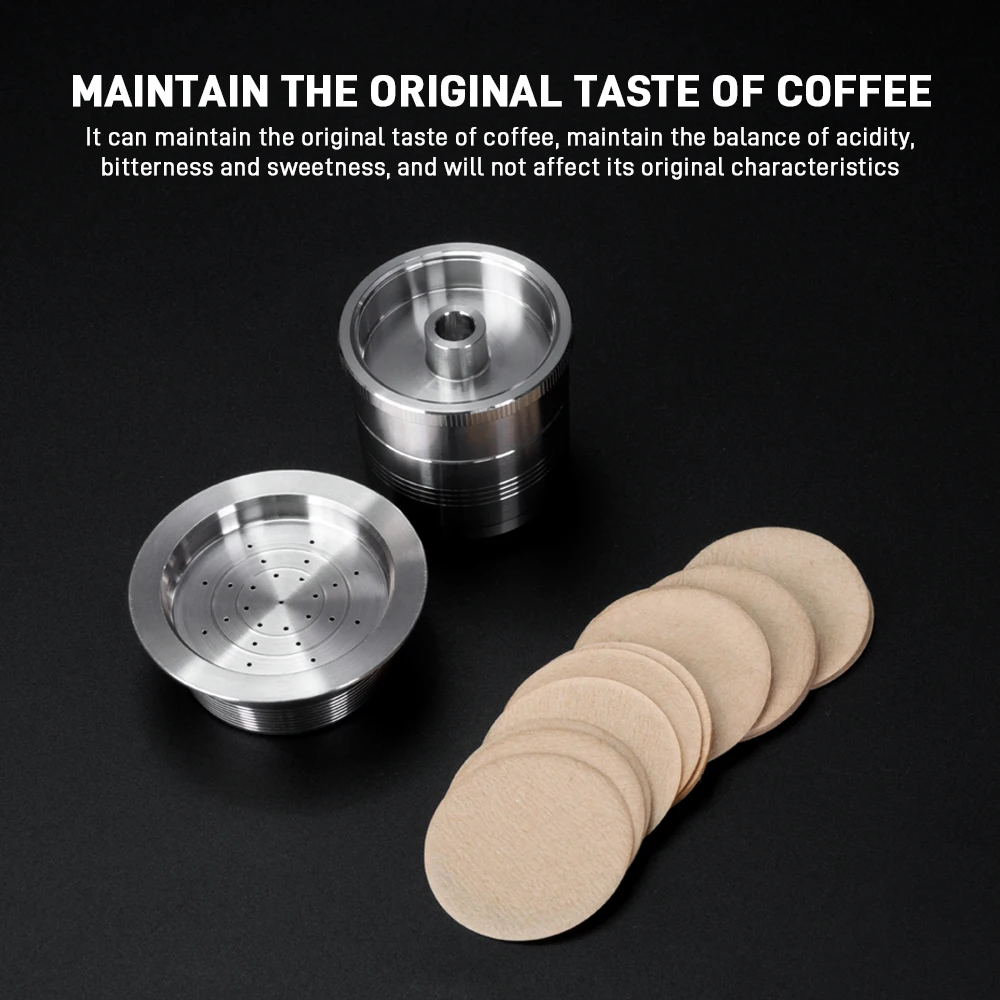 فلاتر قهوة غير مبيضة متوافقة مع كبسولات قهوة Lavazza Illy، فلاتر قهوة مستديرة بديلة، مرشحات ورقية للاستعمال مرة واحدة