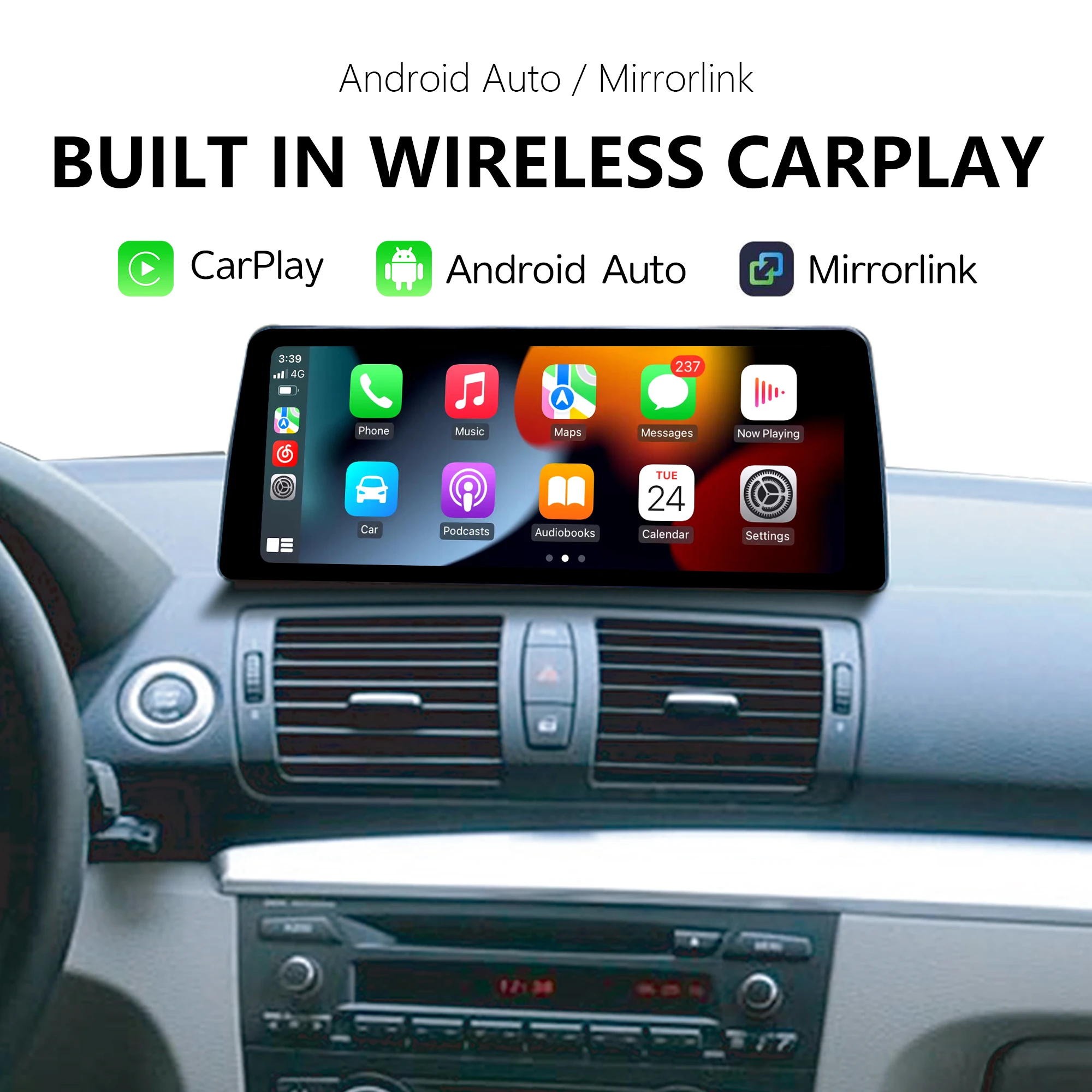 Redpower Crystal Sound 850 Pro Max شاشة مشغل راديو السيارة الاندورويد لسيارات BMW 1 Series E87(2006-2011) CarPlay Bluetooth Hi-Fi