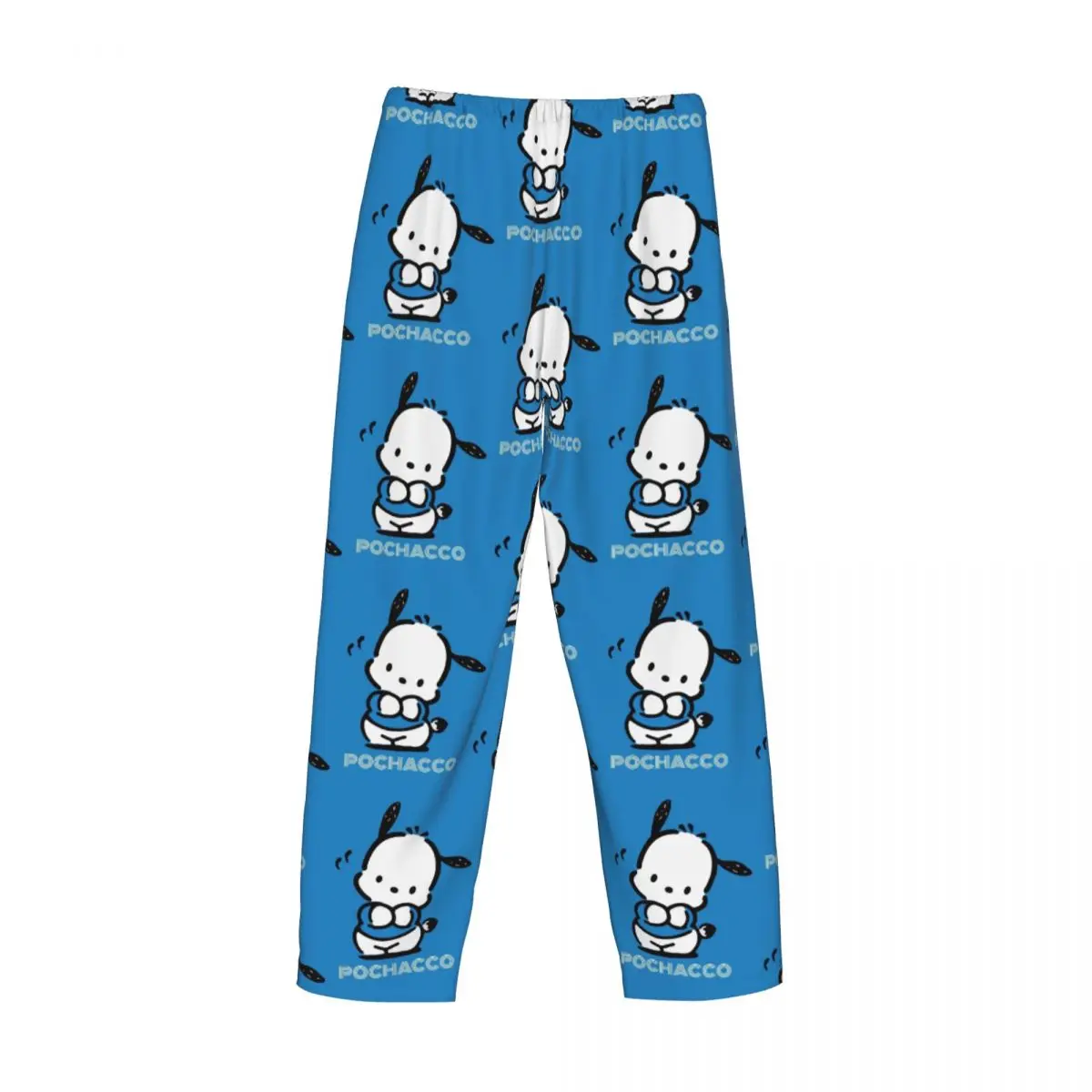 Pantalones de pijama con estampado de perro Pochacco Kawaii para hombre, ropa de dormir personalizada con bolsillos