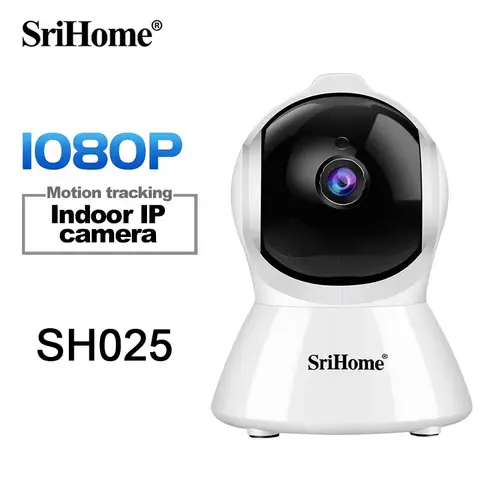 Srihome 스마트 홈 실내 무선 IP 감시 카메라, 2MP 와이파이 카메라, AI 감지, 자동 추적 보안 베이비 모니터