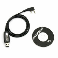 USB Programming Cable With CD for Baofeng UV-5R 82 888S UV-S9PLUS UV-13 Quansheng UV-K5 UV-K6 Kenwood wouxun Walkie Talkie