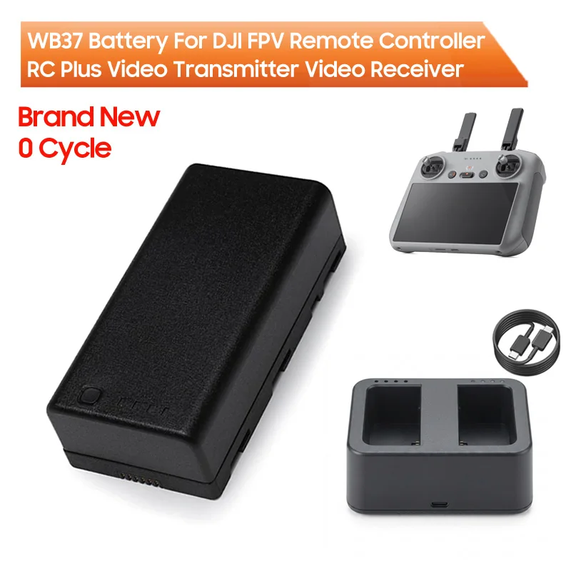 4920mAh Premium Replacement Battery WB37 For DJI FPV Remote Controller DJI RC Plus Video Transmitter Cendence Remote Controller