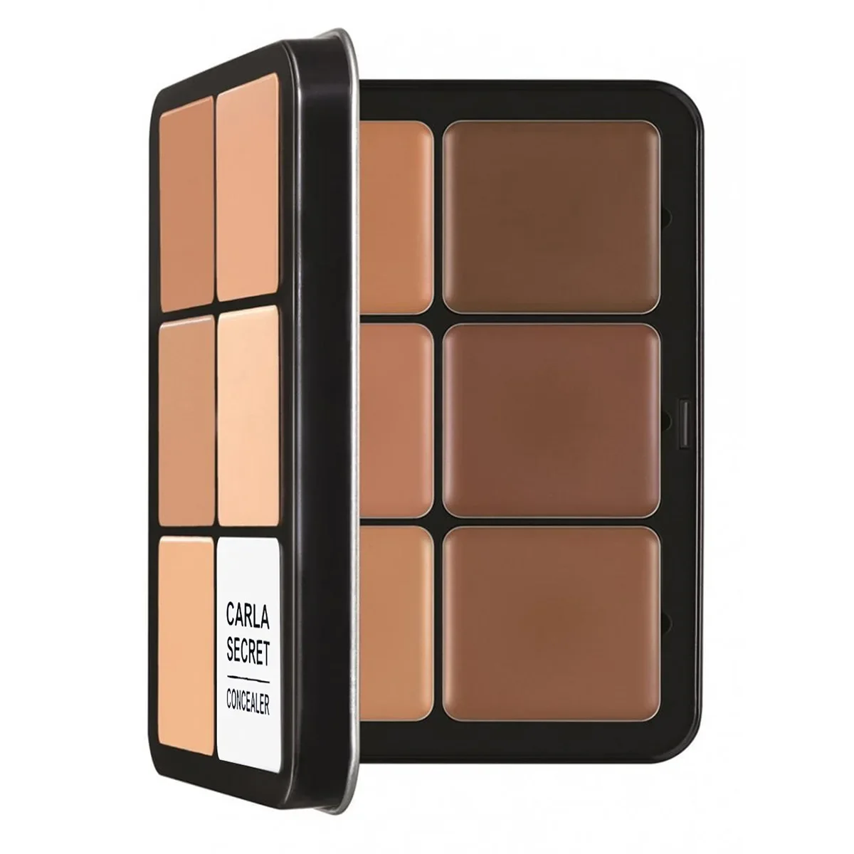 12 Colors Concealer Multi-Purpose Makeup Brightening Not Stuck Powder Contour and Highlighter Palette Contour for Dark Skin