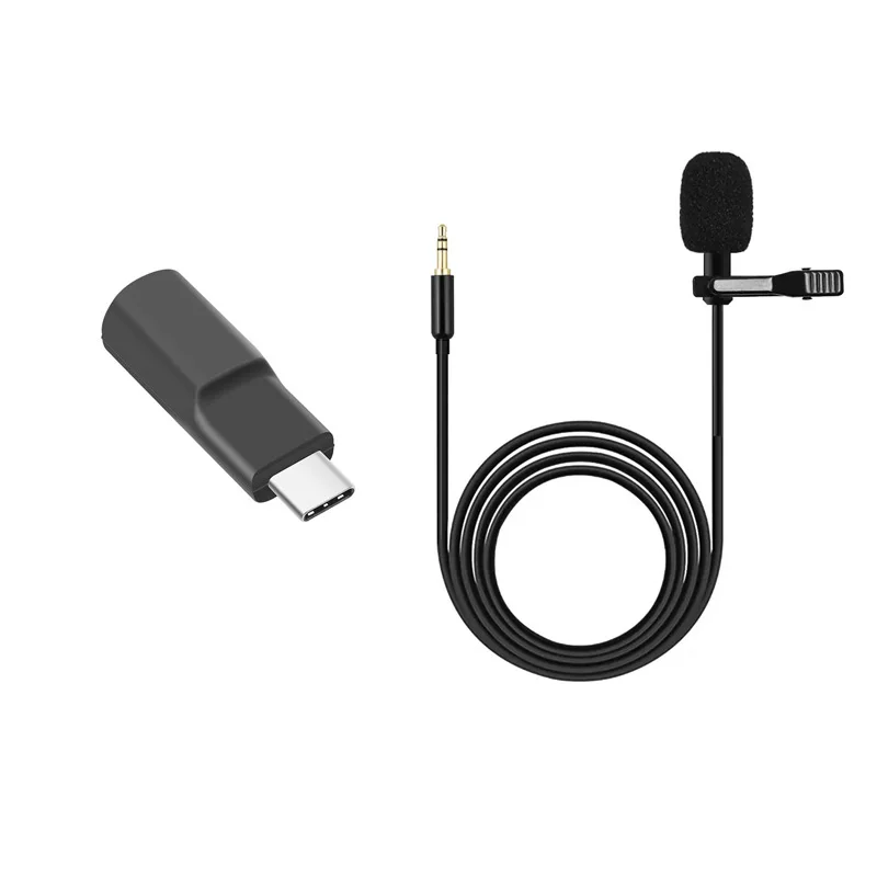 3.5mm microphone Audio Adapter Type-c port microphone For DJI Pocket / Osmo Pocket 2 Gimbal Camera