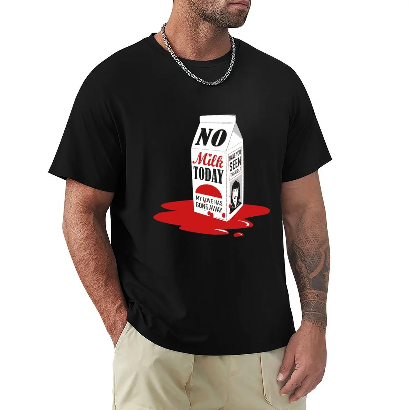 

No milk today T-Shirt blue archive shirts graphic tees t shirts men