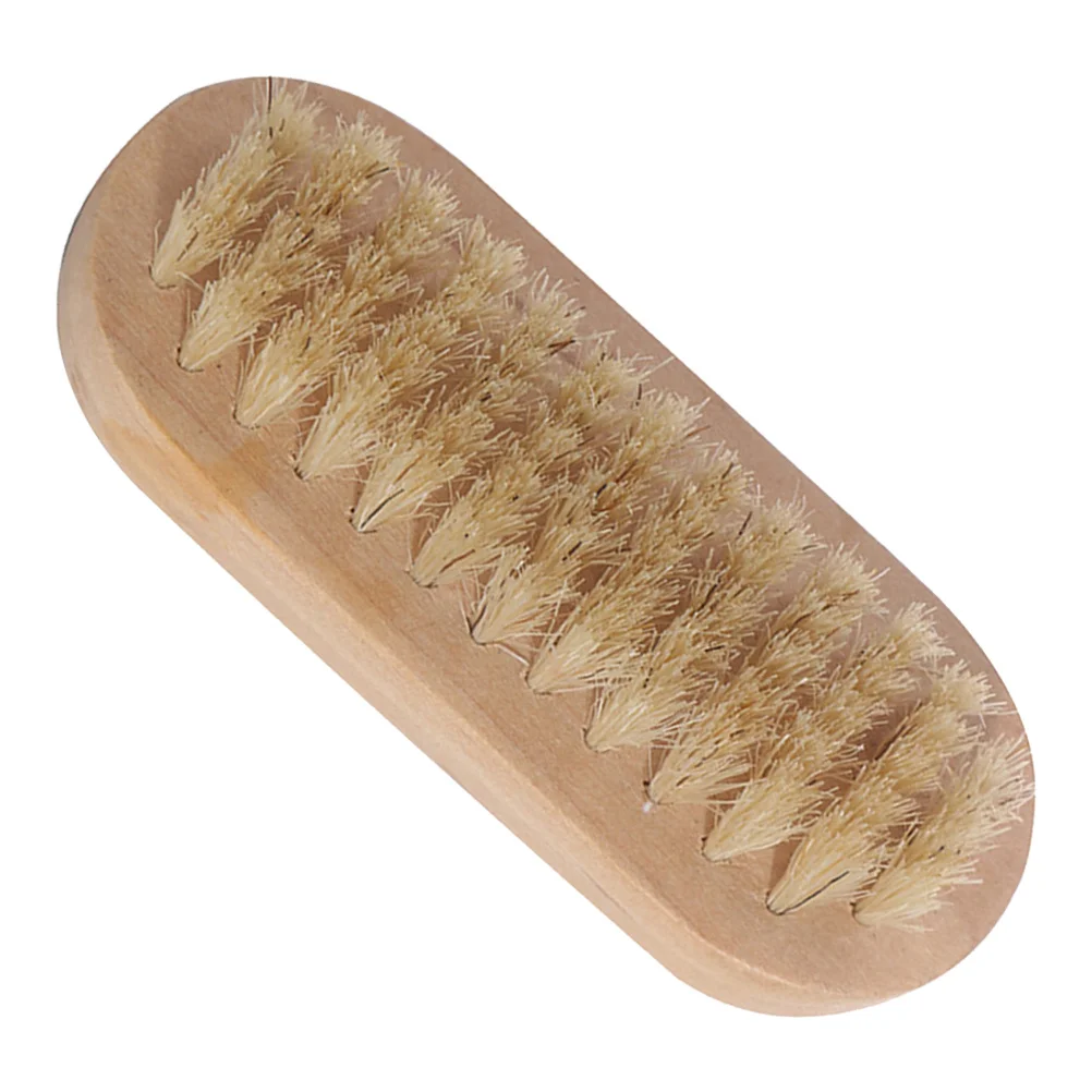 양면 손톱 청소 브러시 ​​작고 가벼운 내구성 나무 네일 브러시 매니큐어 페디큐어 네일 청소 도구