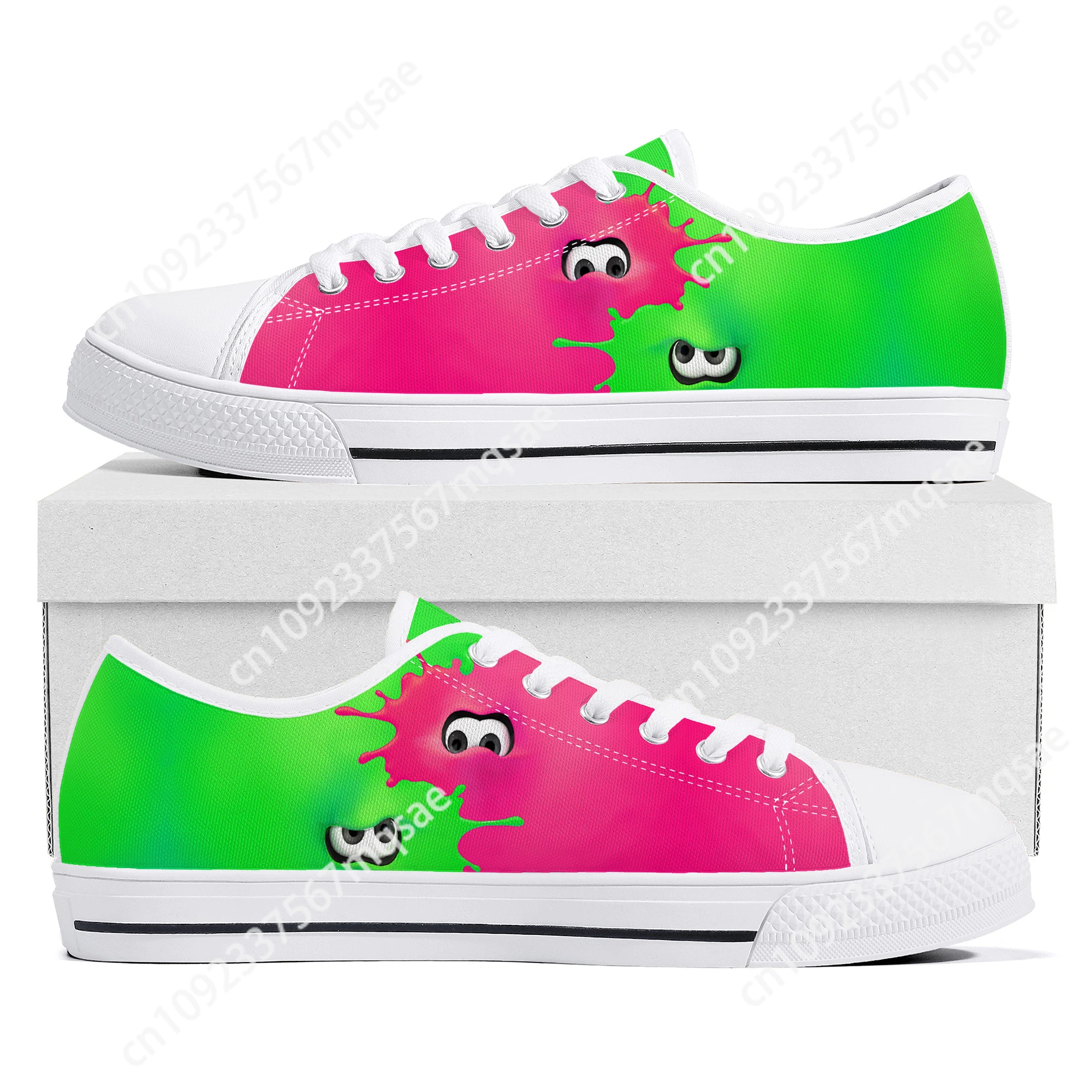 Splatoons Game Low Top Quality Sneakers Mens Womens Teenager High Quality Canvas Sneaker Casual Couple Shoes Custom Shoe