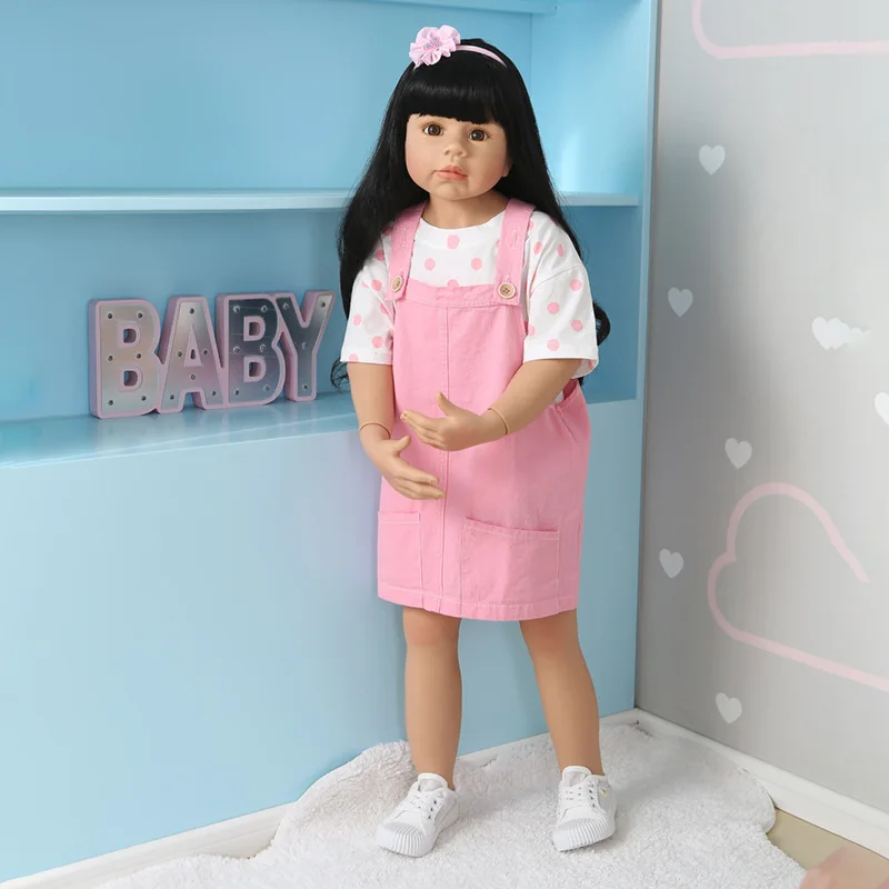 98cm Silicone Simulation Girl Model Doll Life Scale Children's Clothing Shopping Mall Display Model