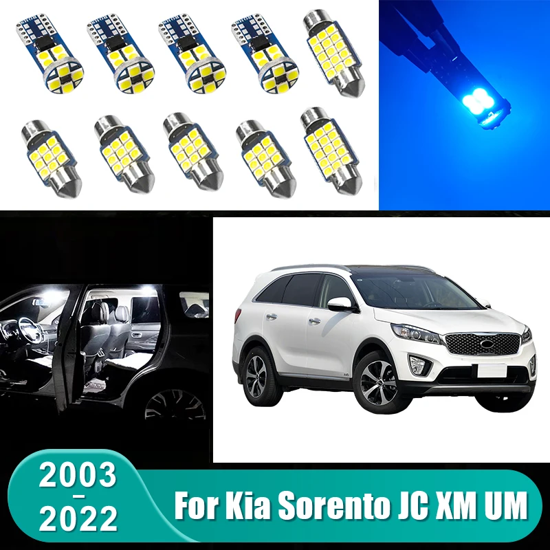 

For Kia Sorento JC XM UM 2003-2011 2012 2013 2014 2018 2019 2020 Car LED Bulbs Car Interior Light Dome Reading Lamps Accessories