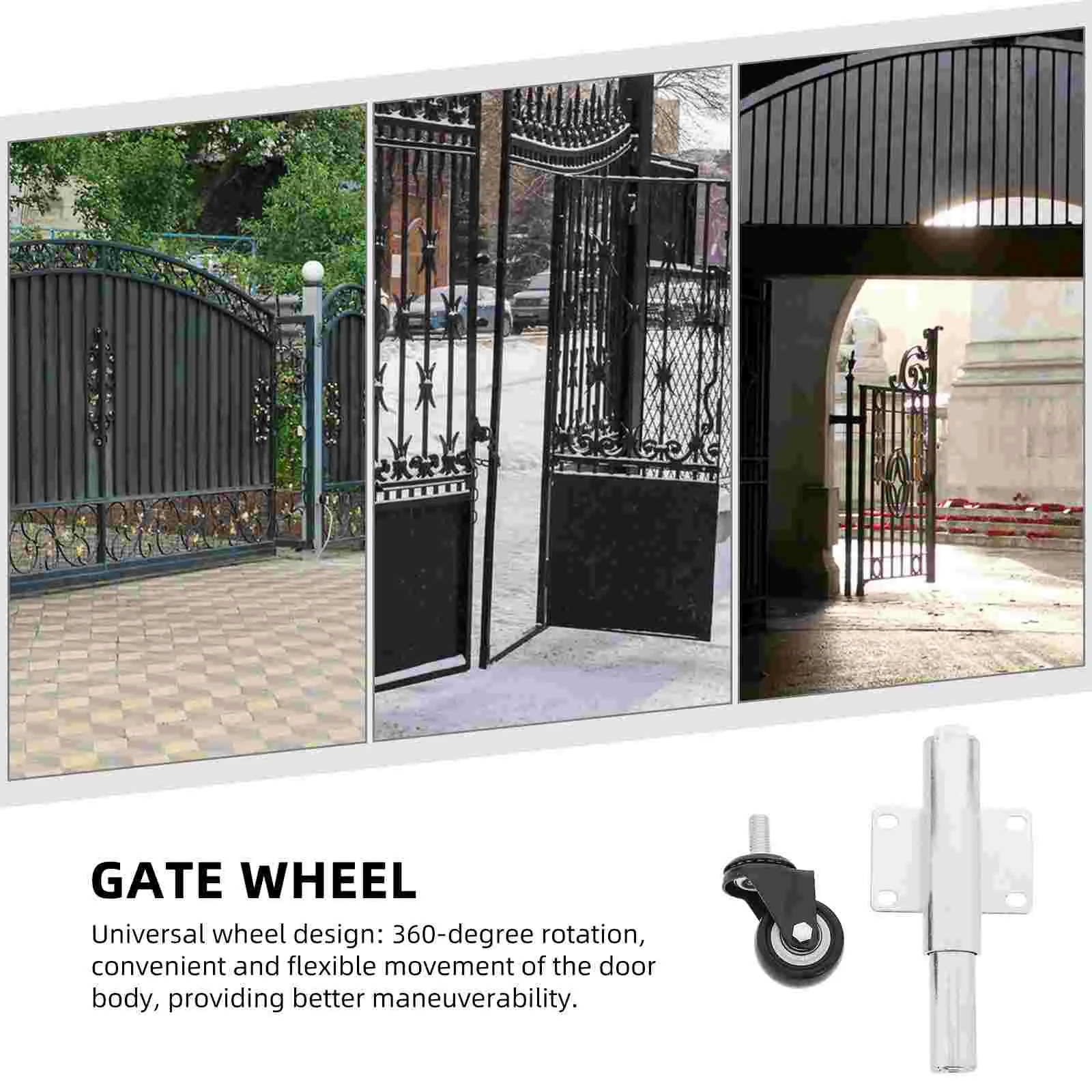 Telescopic Door Wheels Portable Phone Gate Fence Retractable Sliding Iron Heavy Duty Garden