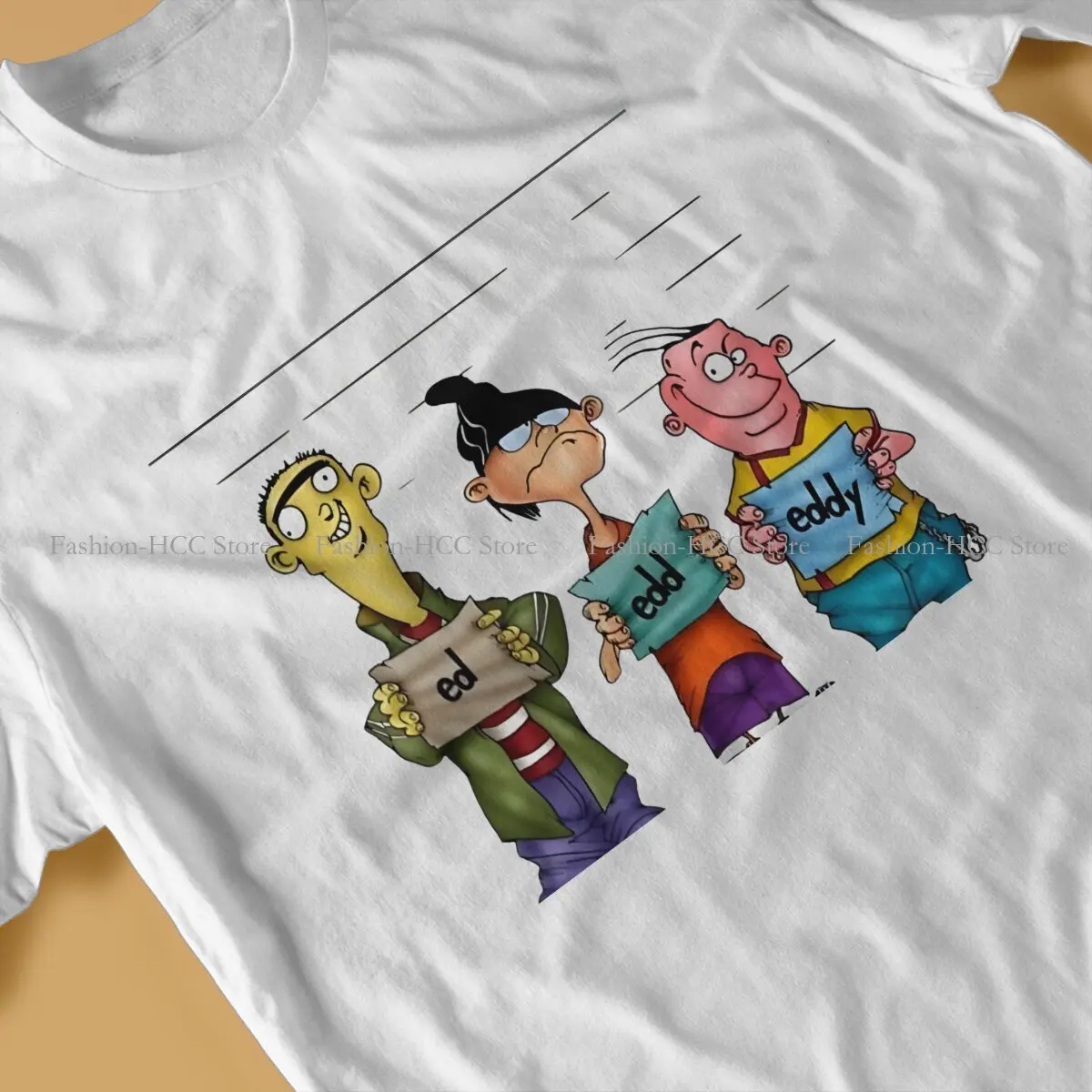 Ed Edd Eddy TV Series Cartoon In Prison Tshirt Graphic Men Tops Vintage Fashion Summer Polyester  Short Sleeve Harajuku T Shirt