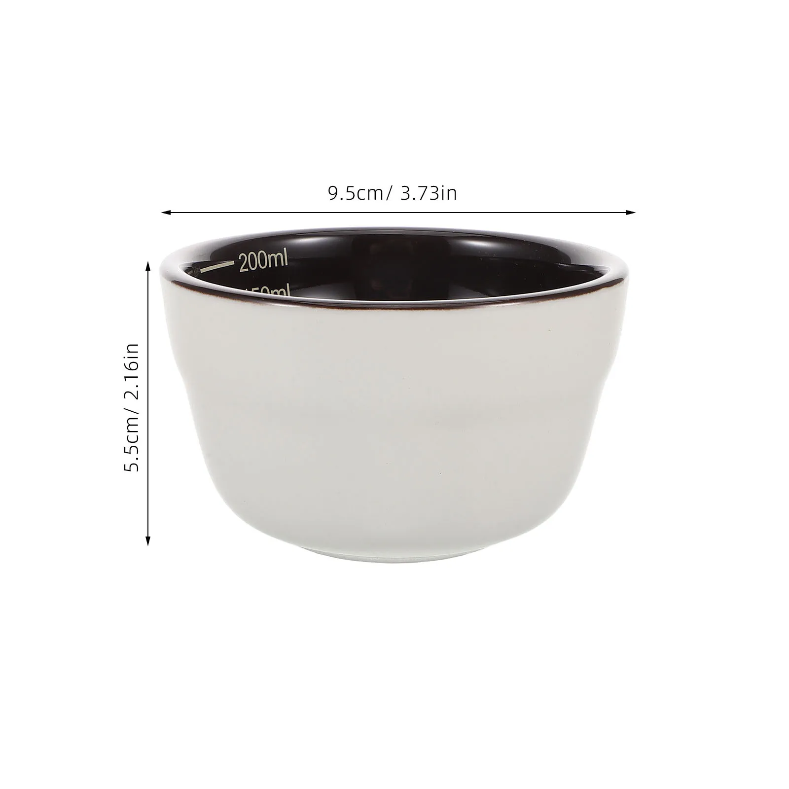 Coffee Cupping Tool 200ml Ceramic Measuring Bowl Porcelain Tasting Container Portable Home