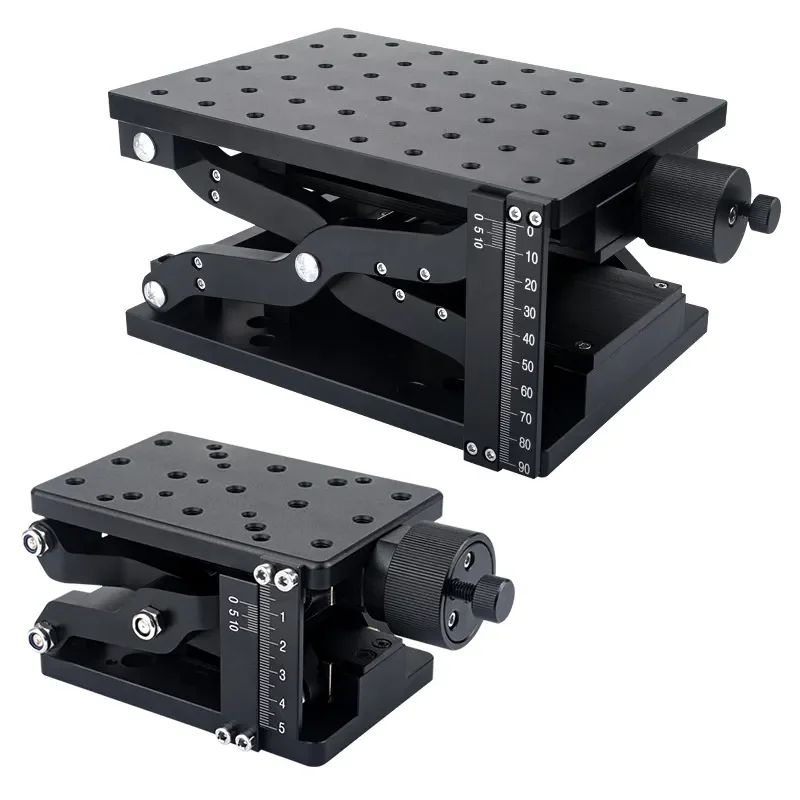 Z-axis Sliding Table Scissor Manual Lift Large Stroke Heavy Load X-axis Platform Optical Precision Fine-tuning Displacement