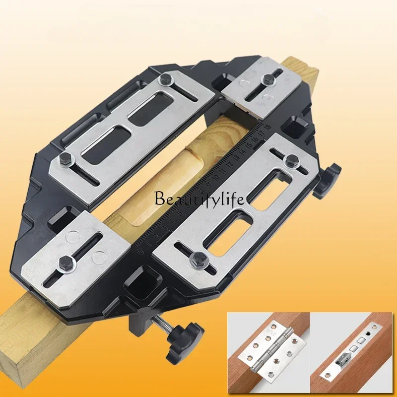 Wooden Door Hinge Tapper Positioning Slotting Machine Hinge Punching Installation Lock Fixed Drilling Artifact