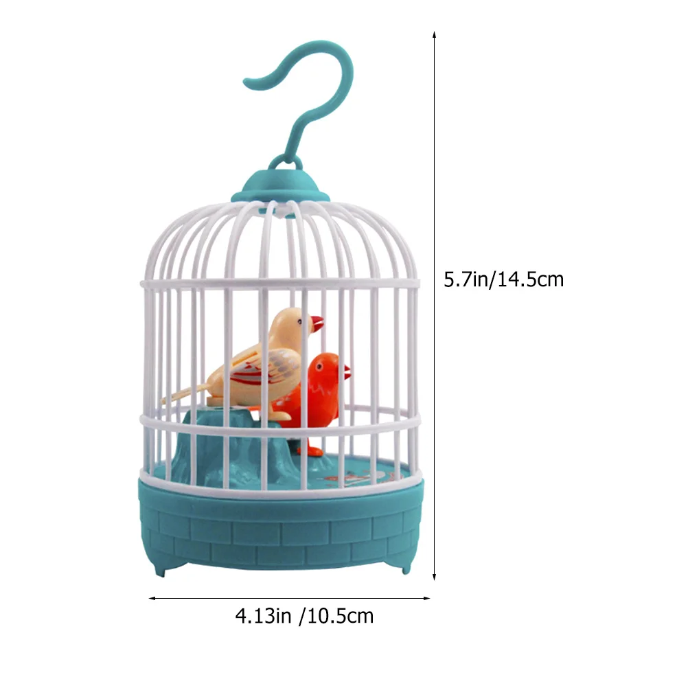 

Voice Activated Birdcage Bright Color Wear Resistant Simulation Acoustic Interactive Singing Bird Cage Develops Child