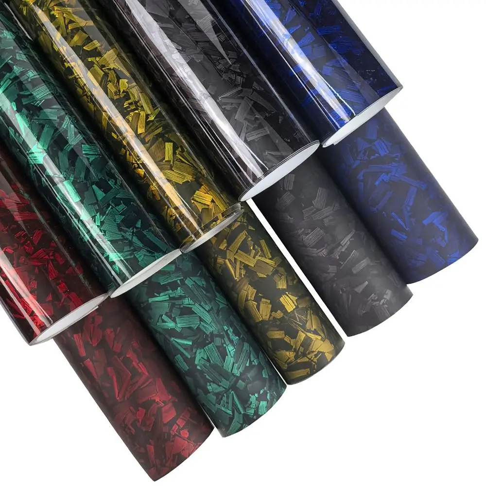 50x30 см виниловая пленка из углеродного волокна, глянцевая 3D/6D матовый эффект, наклейки на кузов мотоцикла, кованое углеродное волокно