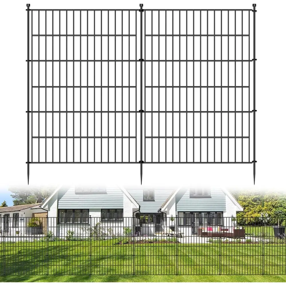 

10 Panels No Dig Decorative Outdoor Garden ence or Yard, 40 in(H) X 23.6 t(L) Animal Barrier encing Rustproo Metal Wire Panel Bo