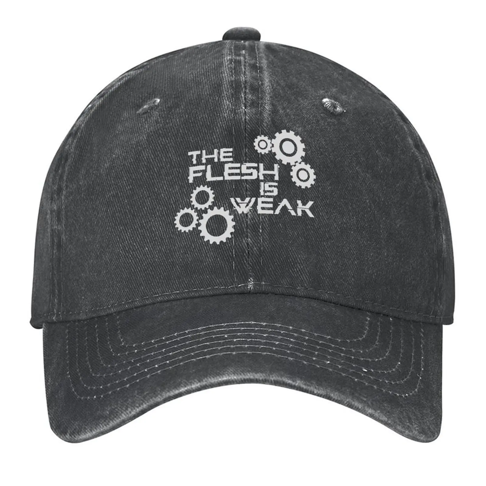 

The Flesh Is Weak Admech Print Baseball Cap hiking hat Bobble Hat funny hat Fashion Beach Mens Caps Women's