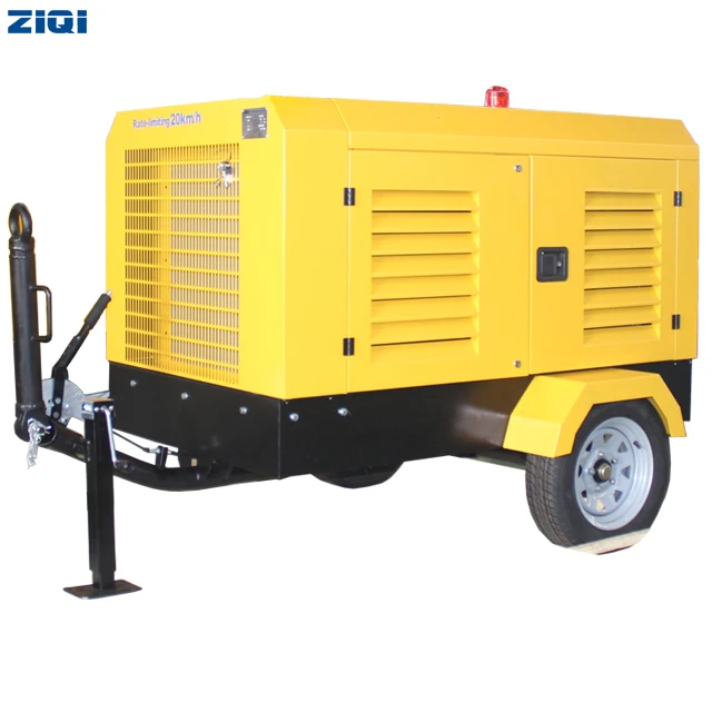 high efficiency Chinese185cfm 7bar 8bar custom   portable air cooler air compressor for mining industry