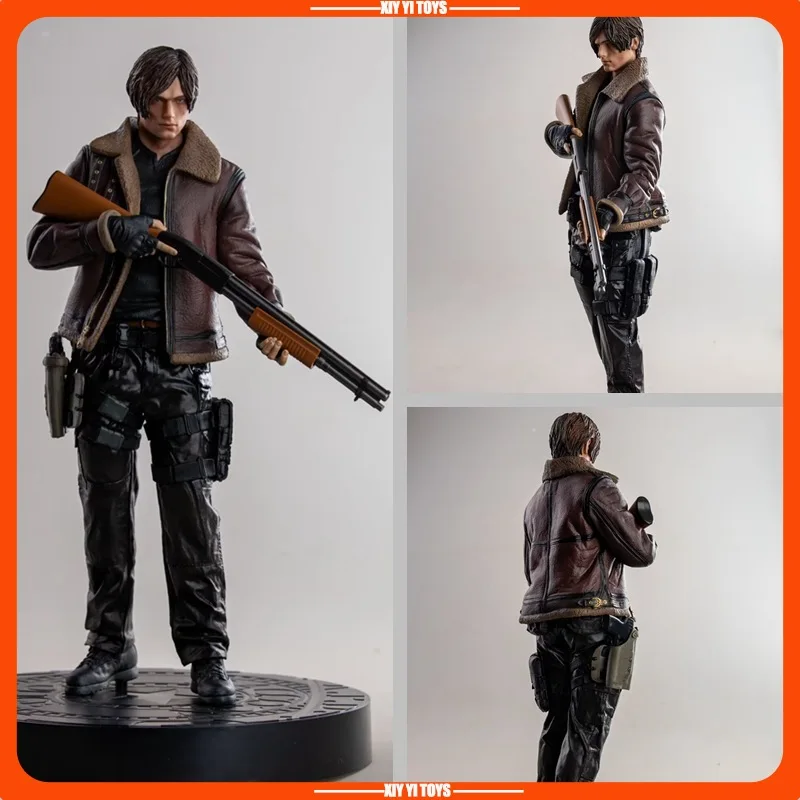 

33 см Леон Зомби Охотник Кожаный Леон Аниме Фигурка Мальчики Коллекция Экшн Модель Кукла Украшение Стола Gk Большая Статуя Игрушки Подарки