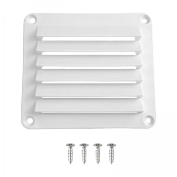 Louvered Air Vent Nylon Rectangular Marine Vent Grill Durable Cabin Air Grille Cover Wind Rainproof for Boat Caravan