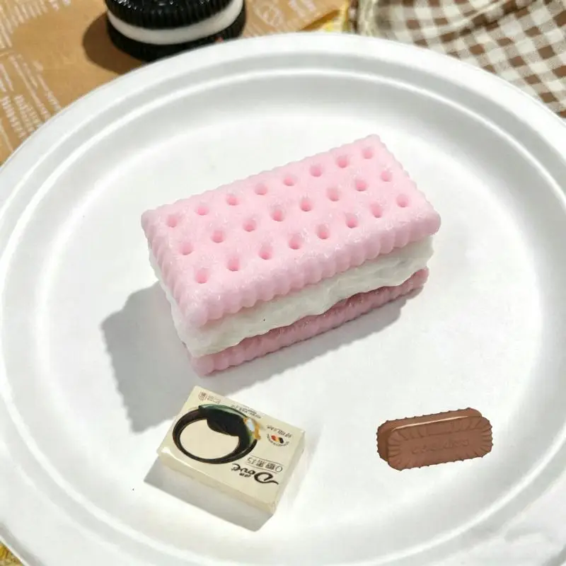Slow Rebound Biscuit  Toy Ultra Soft Texture Elastic Pinch Feel Stress Relief Squeeze Toy Funny Entertainment 1PC