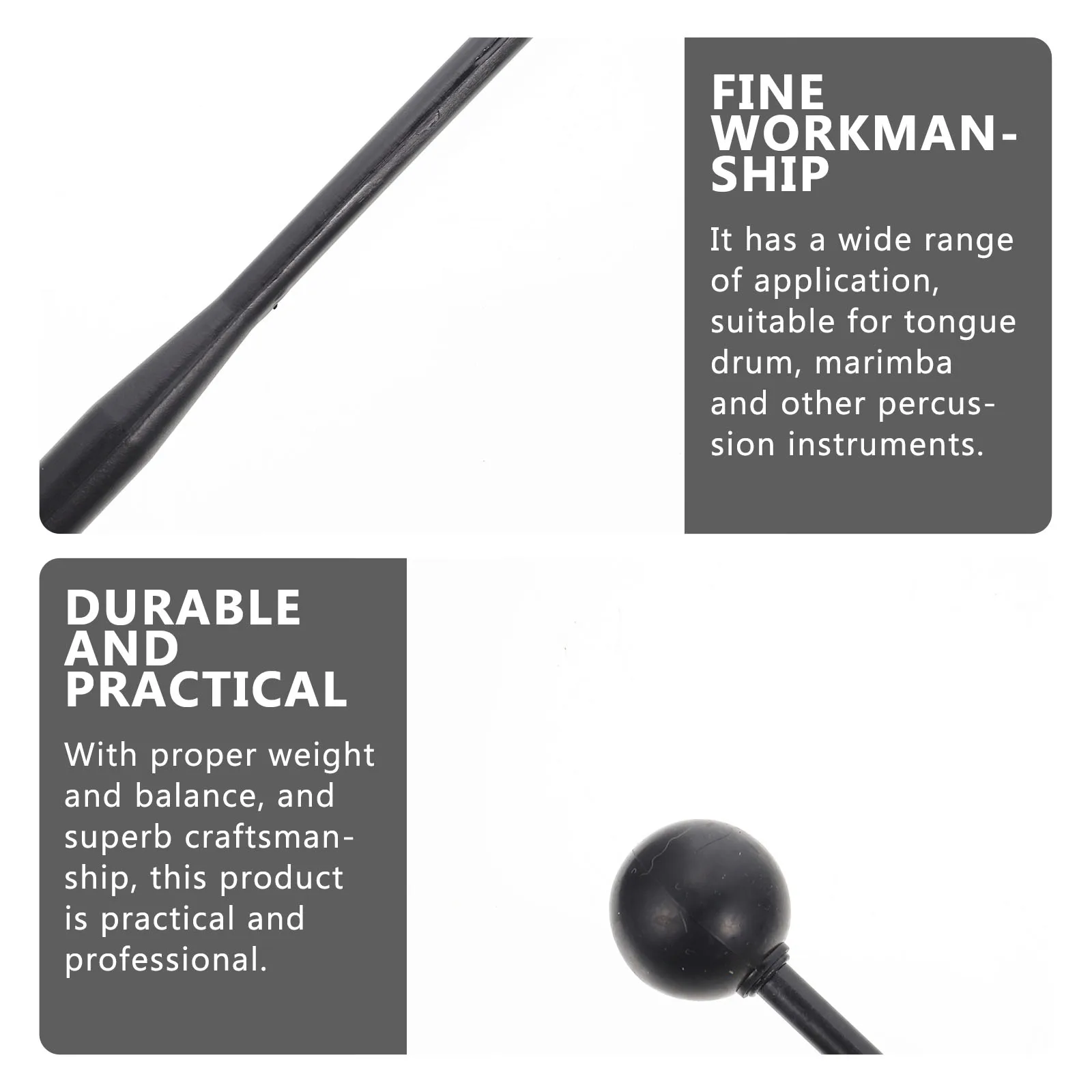 

2 Pcs Children's Drumsticks Mallets Percussion Plastic Kids for Xylophone Marimba Accessories