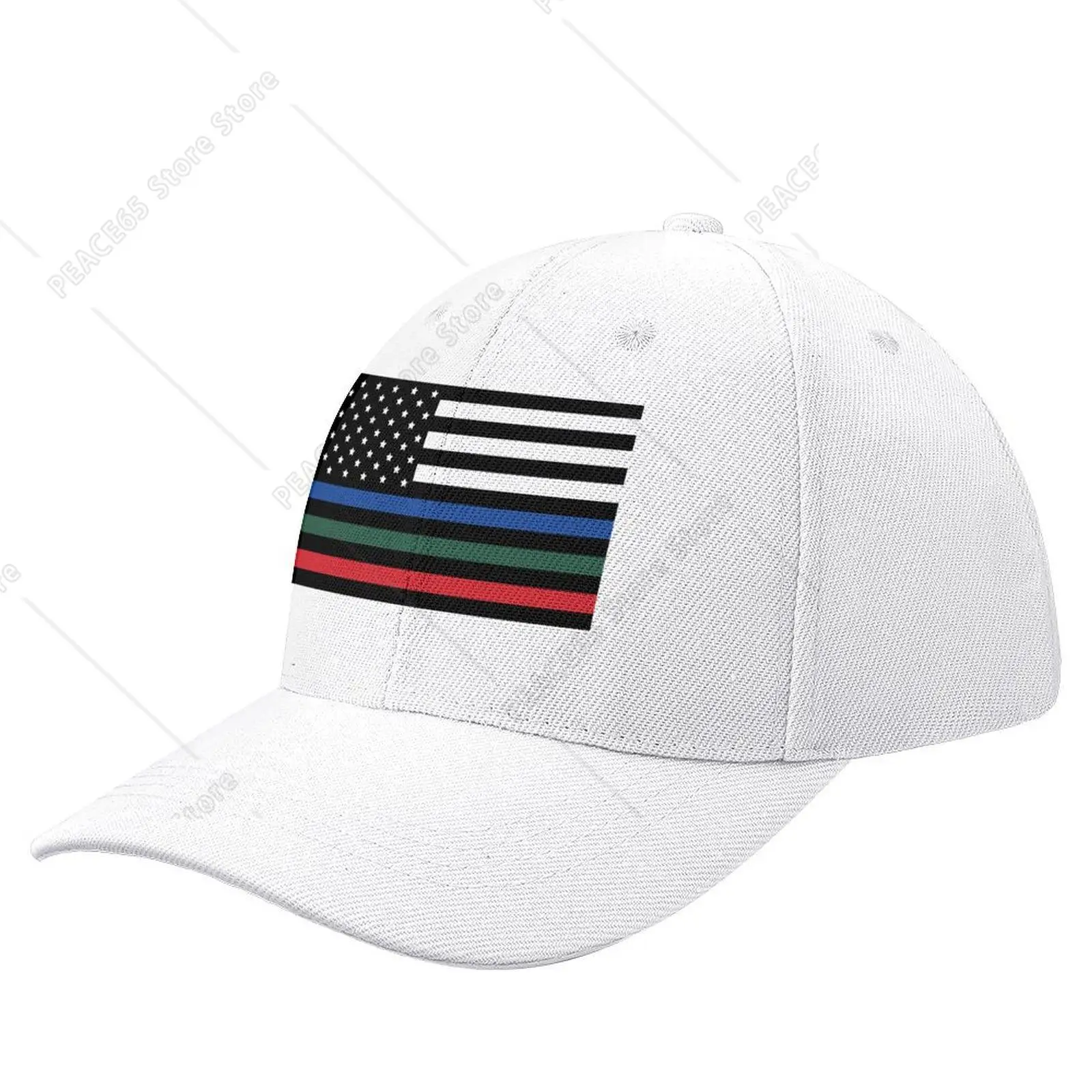 

Police Military And Fire Thin Line Flag Baseball Cap Golf Hat Man Hiking Hat Summer Hat Men Golf Wear Women'S