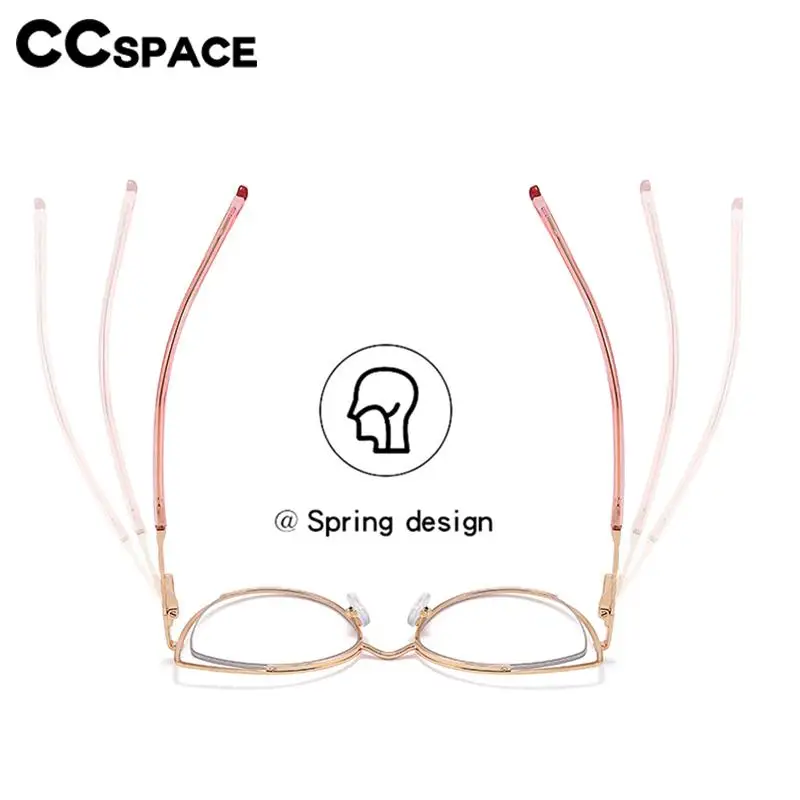 56590 Myopia Glasses For Woman Large Size Women\'s Reading Glasses Cat\'s Eye Pink Spectacle Frame Anti Blue Computer Glasses