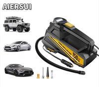 Corded Portable Car Air Pump Upgraded 12V 150PSI Electric Tire Inflator Pump Motorcycle Bike Ball LED Light Car Air Compressor