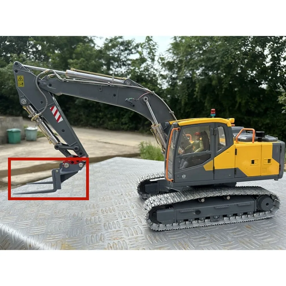 RC حفارة شوكة معدنية ل مزدوجة النسر E111/E010/EC160 الهيدروليكية المسمار حفارة دلو ترقية أجزاء ملحقات لعبة