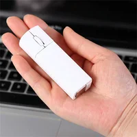 Mini ratón inalámbrico con diseño de bolígrafo de 2,4G, ratones pequeños portátiles recargables, ratón óptico USB saludable de 1200 DPI para ordenador portátil y PC