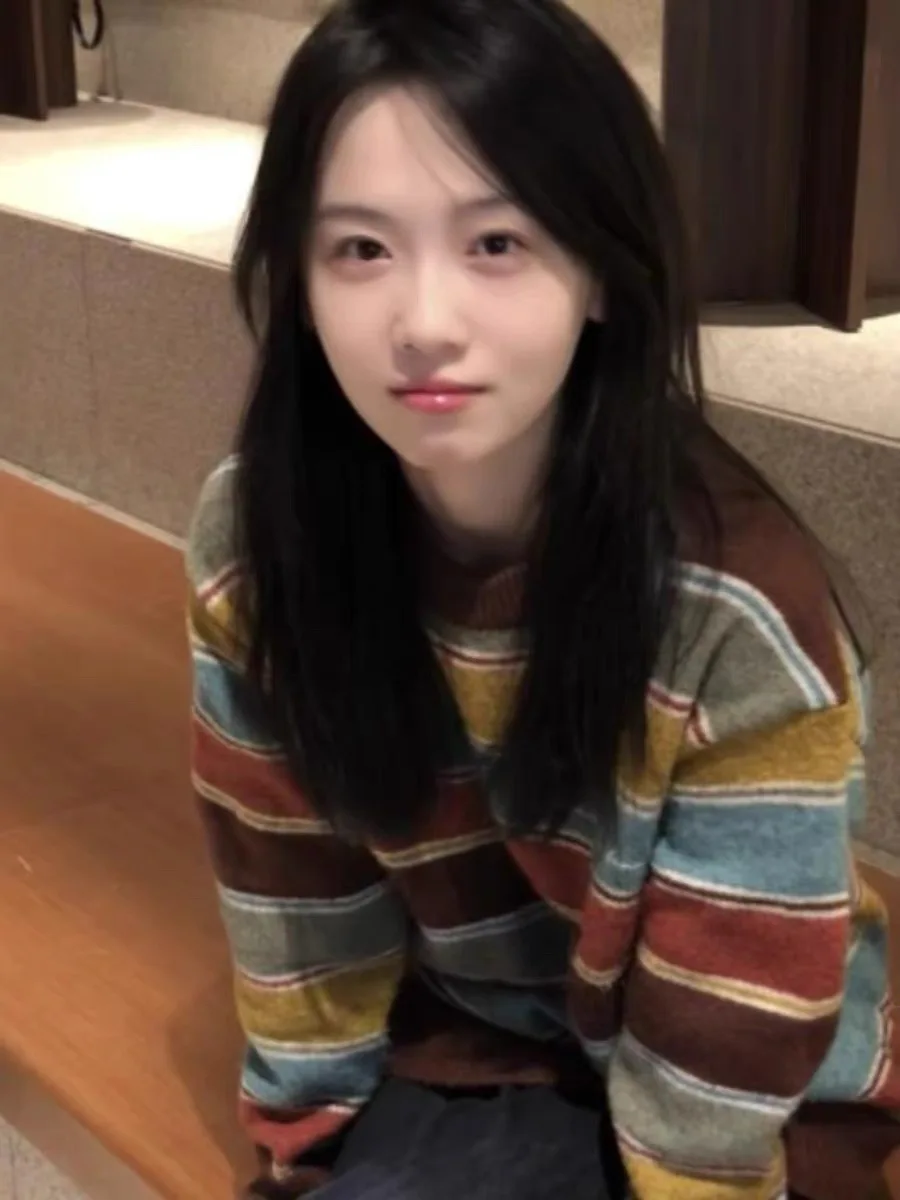 

Вязаный свитер Thiened Color Blo, женский осенне-зимний новый Sle Lazy Deep Autumn, уличная одежда Salt System, круглый Ne Lo...