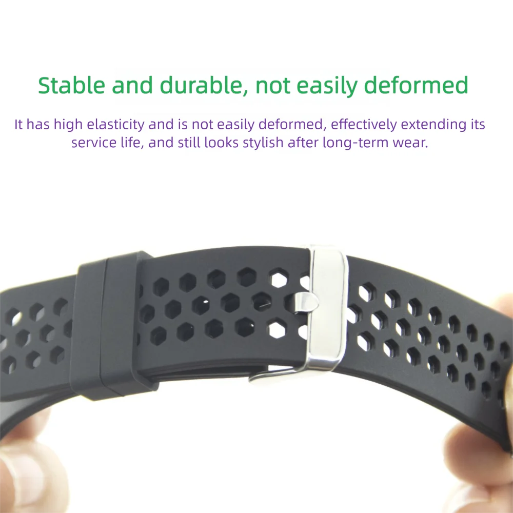 18mm Breathable Strap For Samsung Galaxy Fit 3 Bracelet Air Holes Sweatproof Silicone Quick Release Smart Watch Band Accessories