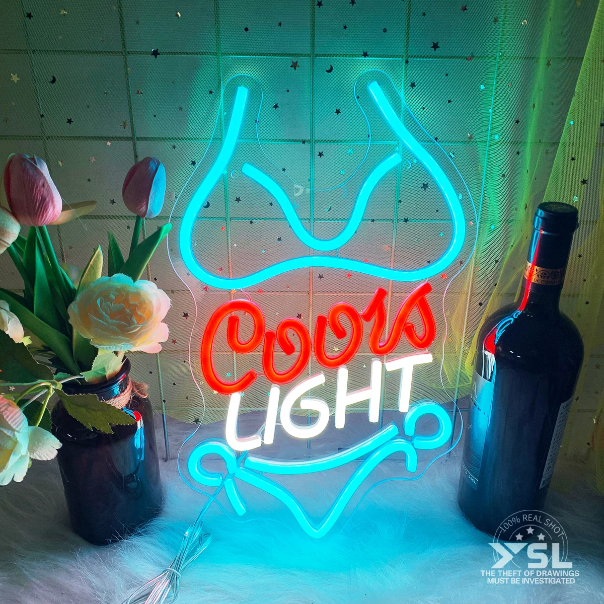 

Bikini-inspired neon lights for sea parties, beach parties, and bedroom decor make your party more atmospheric