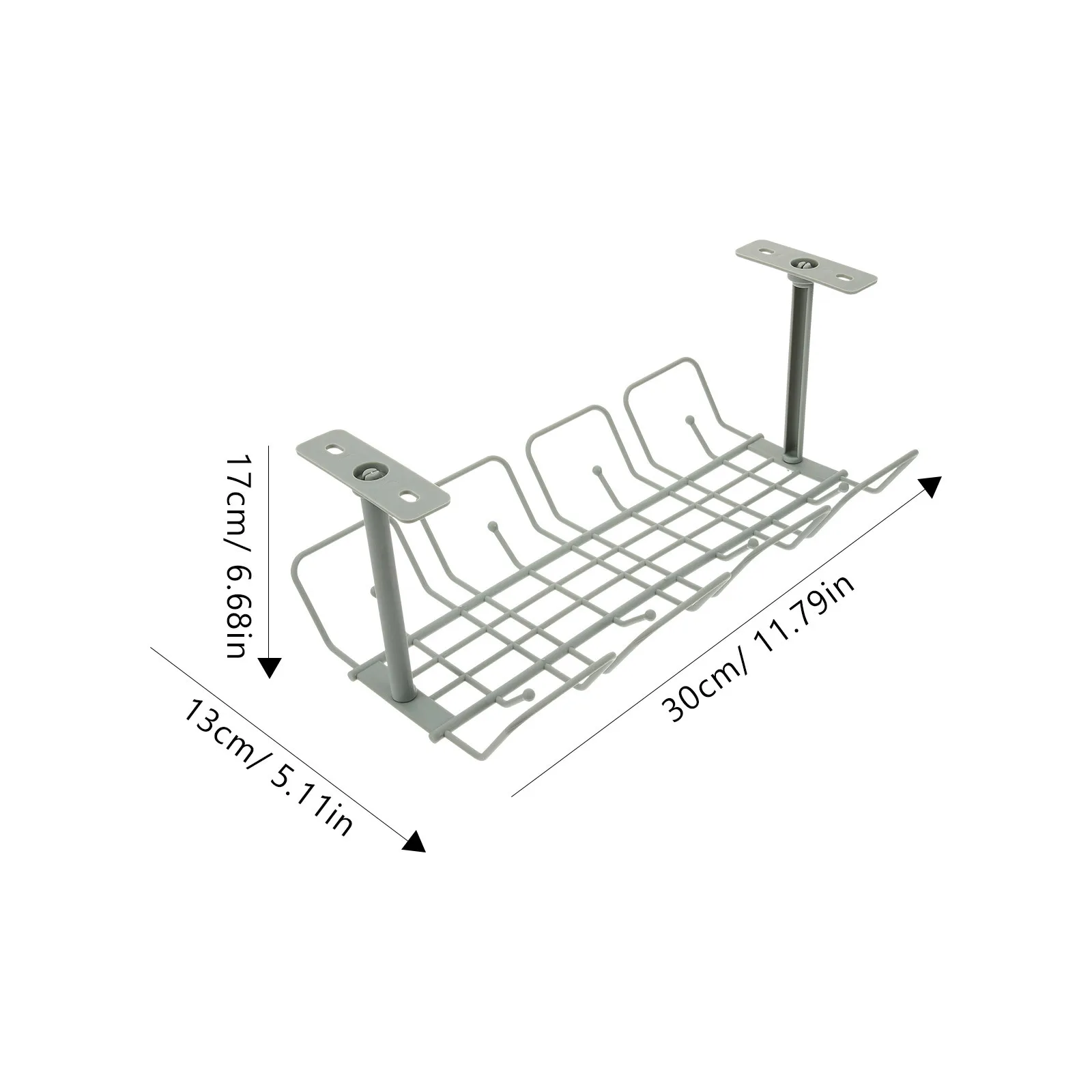 2 قطعة منظم إدارة الكبلات المكتبية تحت رف المكتب لشريط الطاقة تخزين سلك صينية إدارة الحبل لا يتطلب الحفر