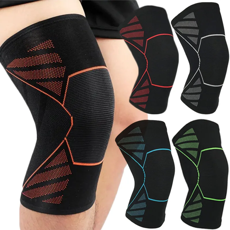 Knitted Knee Pads Nylon Jacquard Warm Knee Pads for Men and Women Cycling Running Skipping Rope Basketball Fitness Knee Joint...