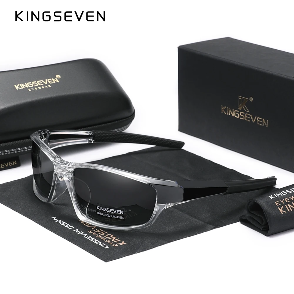 Genuine KINGSEVEN New 2024 Design Men\'s Sports Polarized Sunglasses Women UV Lens Fashion Eyewear Oculos de sol