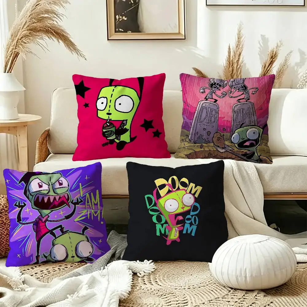 I-Invader Anime Z-ZIM Personalized Pillow Cover Kids Bedroom Wild Party Decor Pillowcase kid Birthday shower Gift