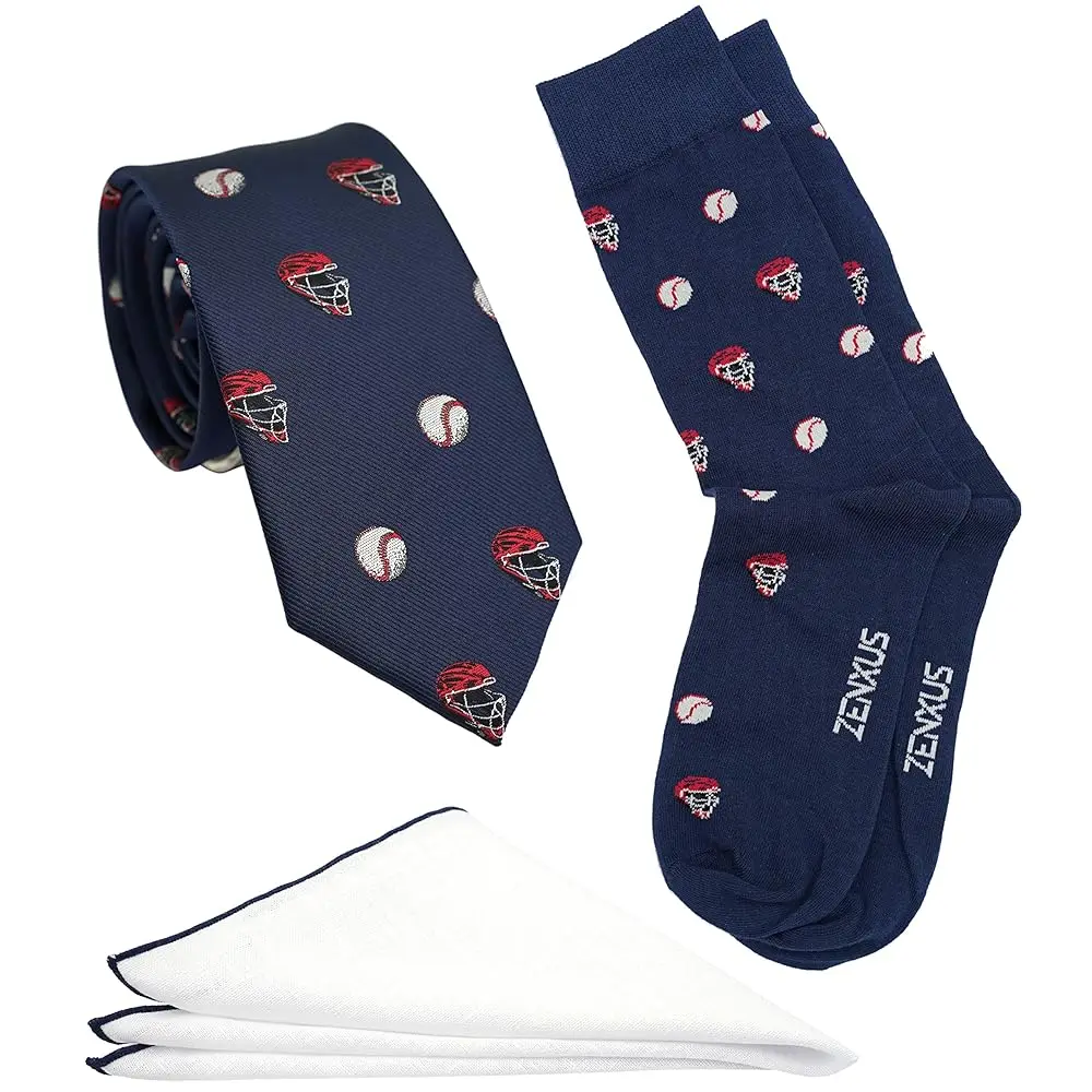 Tie, Pocket Square, Socks Set for Men